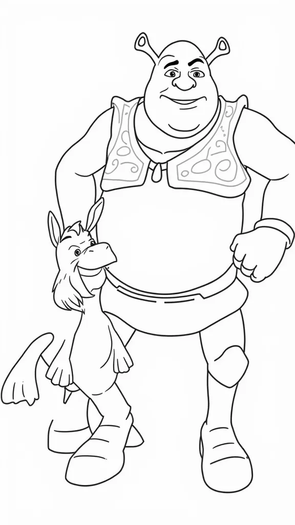 printable shrek coloring pages